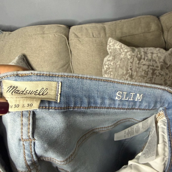 Madewell Men’s Slim Fit Coolmax Light Wash Jeans 30x30 ✨ - Picture 4 of 9